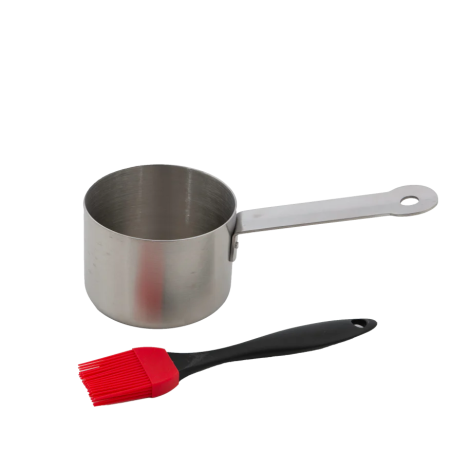 Barbecook | Stainless steel saucepot with brush, 10.5 x 7.5 x 23 cm | BC-ACC-7211