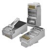 Qoltec 54556 RJ45 modular connector | CAT6 | FTP |Gold-plated contacts | 100 pieces