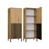 KAMARO 2DK SLIM/GŁ OAK ARTISAN DISPLAY CABINET