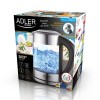 Adler AD 1247 NEW electric kettle 1.7 L 2200 W Black, Stainless steel, Transparent