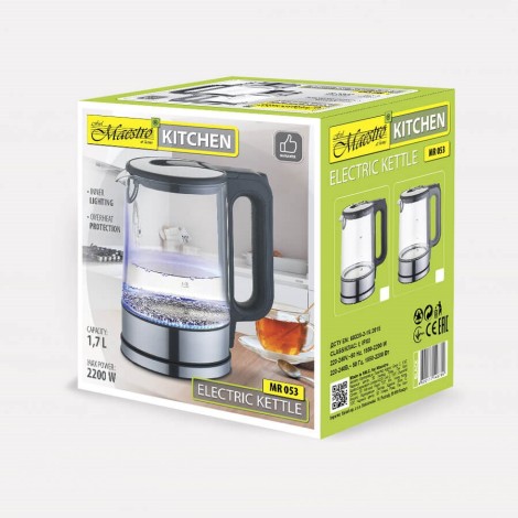 Electric kettle MAESTRO MR-053-GRAY glass 1.7 l 2200 W