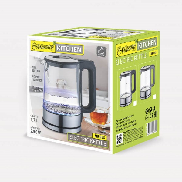 Electric kettle MAESTRO MR-053-GRAY glass 1.7 ...