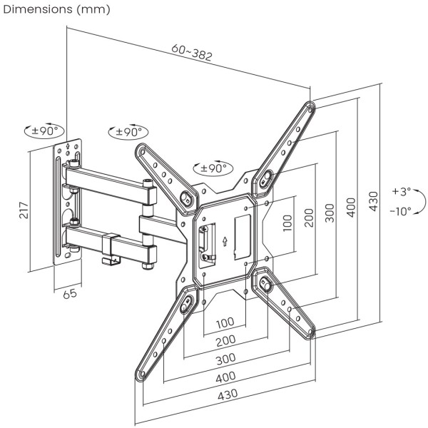 Maclean TV or monitor mount, universal, ...