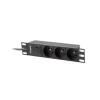 LANBERG 10" RACK POWER STRIP (1U, 16A, 3X 230V PL)