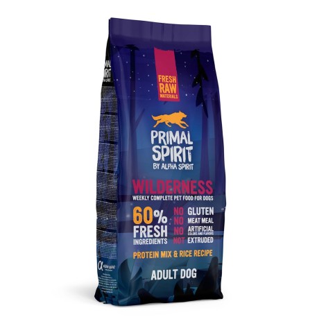 PRIMAL SPIRIT Wilderness 60% Meat Pork and Chicken - dry dog food - 12 kg