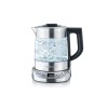 Severin WK 3473 electric kettle 1 L 2200 W Stainless steel, Transparent