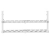 Maclean under-desk cable organizer, max. load 5kg, max. 728mm, 2 levels, white, MC-102 W