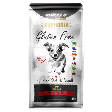 BIOFEED Euphoria Gluten Free Junior mini & small Beef - dry dog food - 2kg