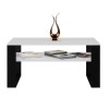 Topeshop MODERN 1P WHITE BLACK coffee/side/end table Coffee table Rectangular shape 2 leg(s)