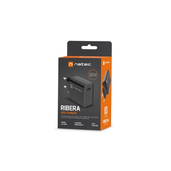 NATEC MAINS CHARGER RIBERA USB-C 20W ...