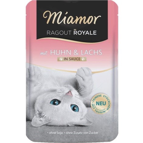 MIAMOR Ragout Royale Chicken and salmon in sauce - wet cat food - 100g