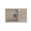 QUADRON PETER 111 granite sink Steingran beige with manual siphon and screw cap