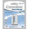 Camelion | 9V/6HR61 | 200 mAh | AlwaysReady Rechargeable Batteries Ni-MH | 1 pc(s)