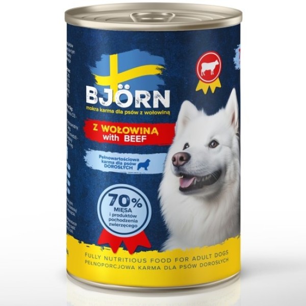 BJORN with beef - wet dog ...