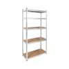 Rebel RB-1250 Metal Storage Rack Cabinet Shelves 175kg x5 180x90x40cm Galvanized Folding MDF
