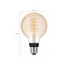 Hue WA 7W Filament G93 globe E27 | E27 | 7 W | Warm to cool white 2200-4500K | Bluetooth and Zigbee
