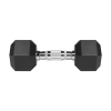REBEL ACTIVE Rubber-coated cast iron dumbbells 2x6 kg
