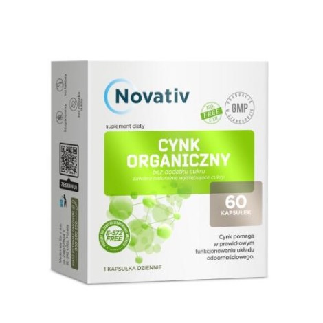 Novativ Organic Zinc 60 capsules