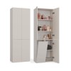 BATHROOM CABINET NEL DD 1K BASKET CASMERE COLOUR LONG DOORS