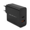 Qoltec 52380 Super Quick PD Charger | 1xUSB-C | 1xUSB | 65W | 5-20V | 1.5-3.25A | Black