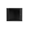 Lanberg 19'' wall-mounted installation cabinet 9U 600x450mm black (glass door)