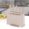 Maestro MR-1412-BEIGE Knife set with block + Cutting board set Beige