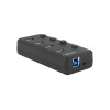 Natec USB 3.0 HUB, Mantis 2, 4-Port, On/Off with AC Adapter | Natec | 4 Port Hub With USB 3.0 | Mantis NHU-1557 | Black