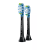 Philips | Interchangeable Sonic Toothbrush Heads | HX9042/33 Sonicare C3 Premium Plaque Defence | Heads | For adults and children | Number of brush heads included 2 | Number of teeth brushing modes Does not apply | Sonic technology | Black