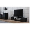 Cama TV stand VIVA 180 black/black gloss + white