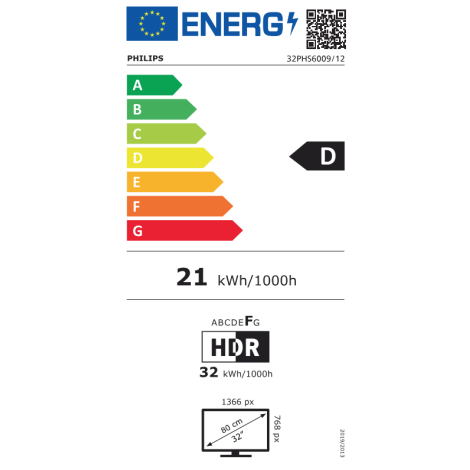 Philips 32PHS6009/12 | 32 | Smart TV | Titan | LED HD | Black