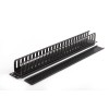 SOMI Networks | 19“ Cable Management Bar with Plastic Duct and Cover | CMB-04 | Black | Ring Diameter 45x50mm