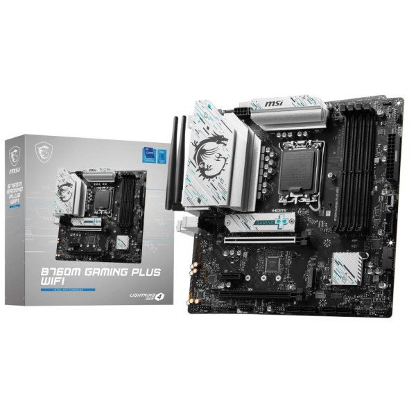 Mainboard|MSI|Intel B760 Express|LGA1700|Micro-ATX|Memory DDR5|Memory slots 4|1xPCI-Express ...