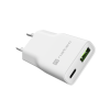 Natec Ribera USB Charger Gan Slim USB 1X USB-A + 1X USB-C 20W | NUC-2376
