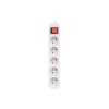 Lanberg Cable Power Strip, 5X French Outlets with Switch, Quality-Grade Copper, 3 m | PS1-05E-0300-W