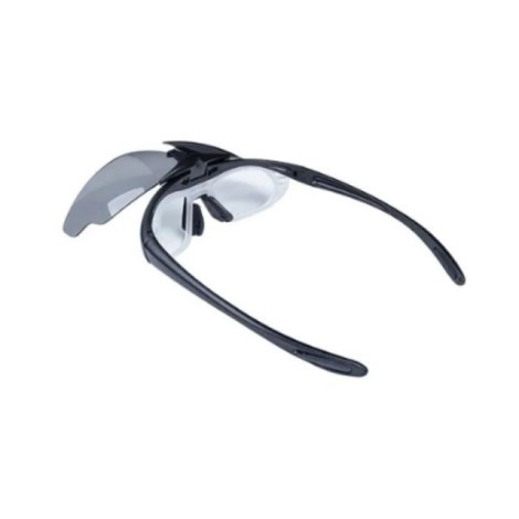 Okulary strzeleckie Wosport Black - 3 wymienne wizjery, pasek