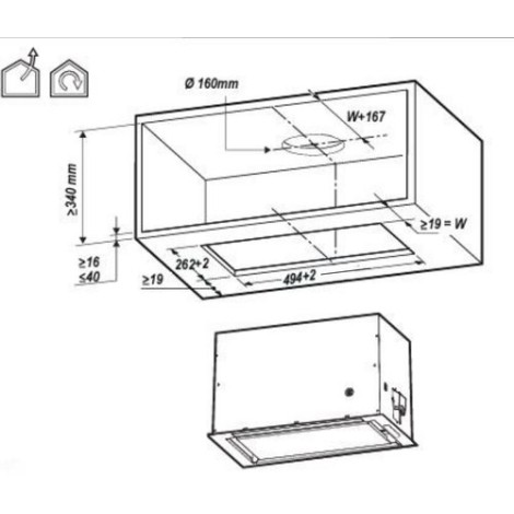 Elica LANE MBL/A/52 Built-in Black 550 m³/h