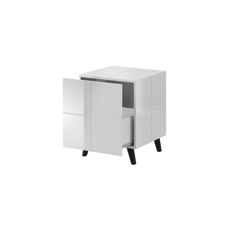 Cama bedside table REJA white gloss/white gloss