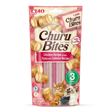 INABA Churu Bites Chicken with tuna and salmon - cat treats - 3x10 g