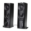 2 in 1 PC Speaker Soundbar Computer RGB LED Backlight Stereo Gaming USB 2 x 3W AUX 3.5 mm