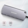 AXAGON HMC-6M2 USB 3.2 Gen 1 hub, 2x USB-A, HDMI, RJ-45, SATA M.2