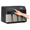 Black & Decker BXAF9000E Double 9 L Stand-alone 2500 W Hot air fryer Black, Stainless steel