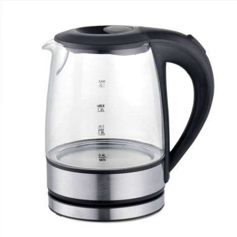 Maestro MR-062-Black Glass Electric Kettle 1,2 L