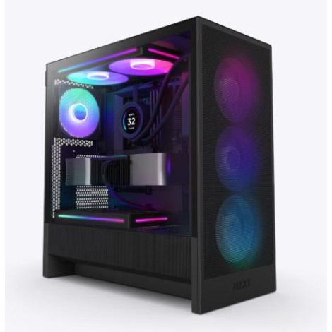 Case|NZXT|H5 FLOW RGB 2024|MidiTower|Case product features Transparent panel|Not included|ATX|EATX|MicroATX|MiniITX|Colour Black|CC-H52FB-R1