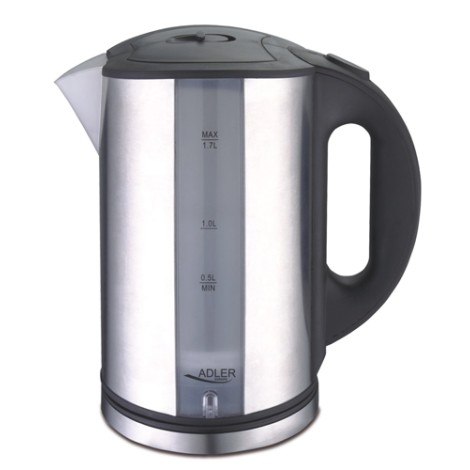 Adler | Kettle | AD 1216 | Standard | 2000 W | 1.7 L | Stainless steel | 360° rotational base | Stainless steel