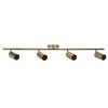 Activejet quadruple gold ceiling wall lamp SPECTRA strip spotlight GU10 for living room