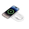 Belkin WIZ021VFWH - 2-in-1 wireless charging pad with Qi2 technology 15 W, white