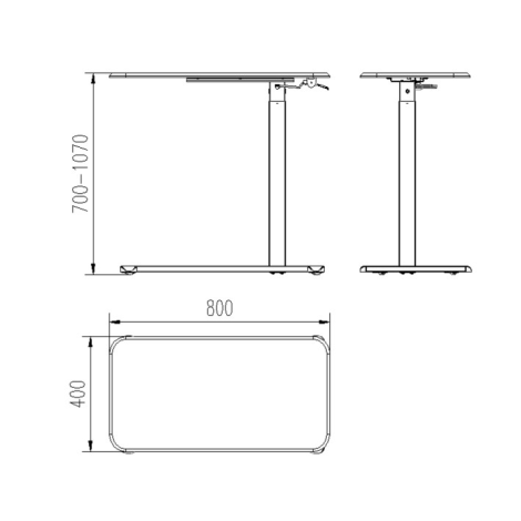 Desk/table with adjustable height Unique LAPTOP DESK white