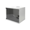 Digitus | 9U wall mounting cabinet | DN-19 09-U-S-1 | Grey | Safety class rating IP20. Lockable safety-glass door. 200° door opening angle. Front door: Glass door, single opening. Unmounted 460x540x400 mm. SOHO