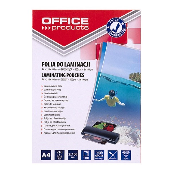 OFFICE PRODUCTS Laminating film, A4, 2x100 ...