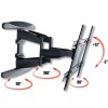 Techly 40-80 Ultra Slim Full Motion LCD TV Wall Mount Bracket Black" ICA-PLB 172L